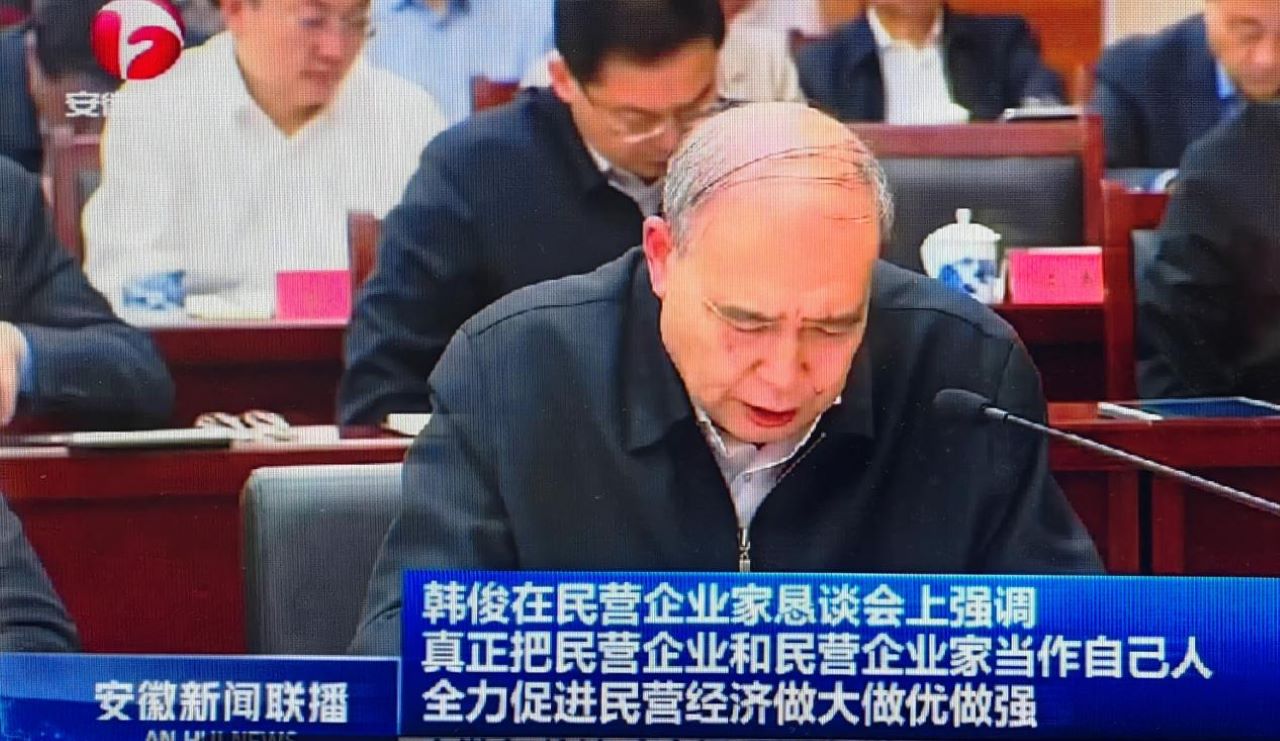 01-圖為皖南電機(jī)黨委書記、副董事長管兵在作重點(diǎn)發(fā)言。（視頻截圖）